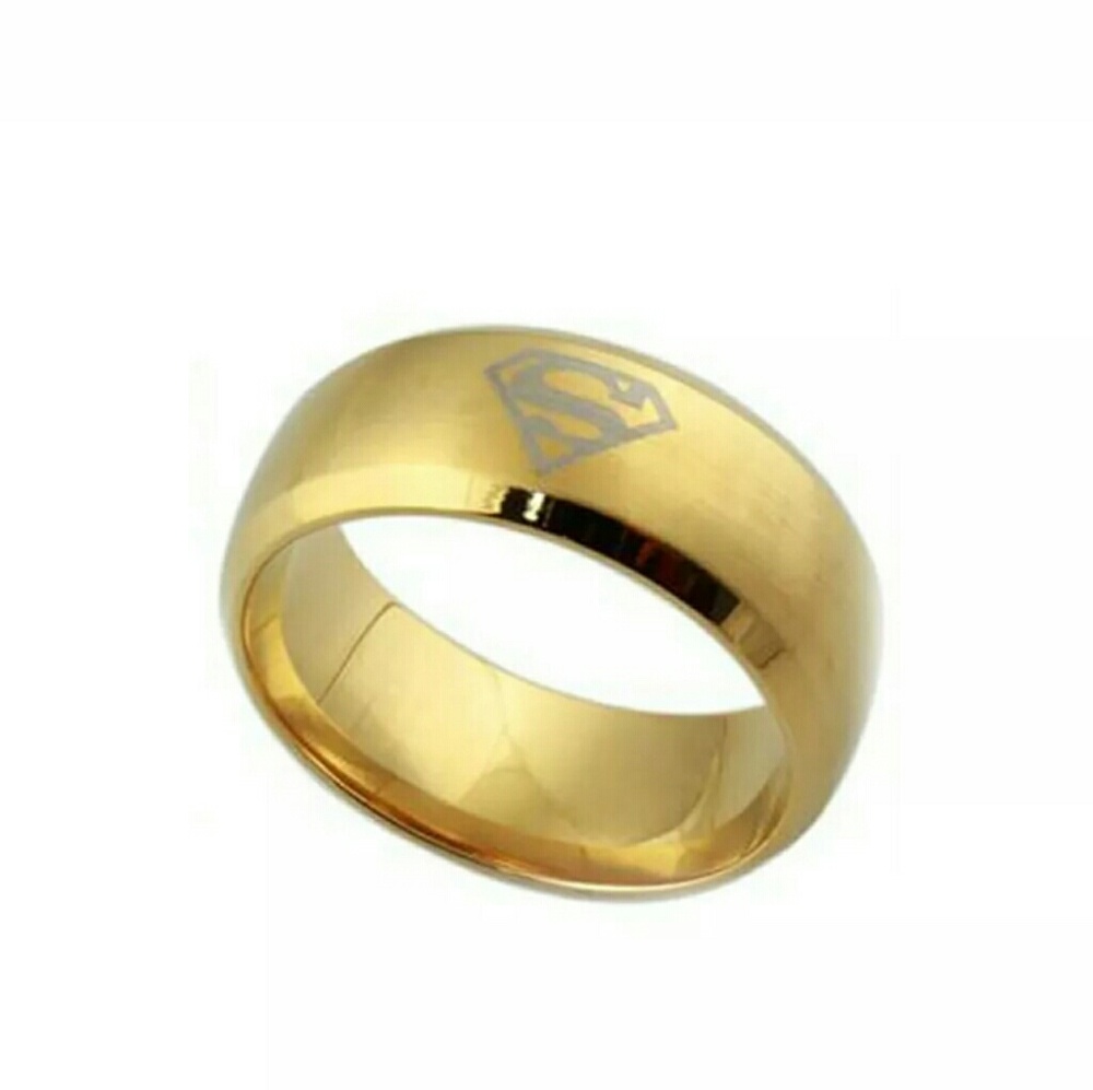 Gold colored 8mm ring